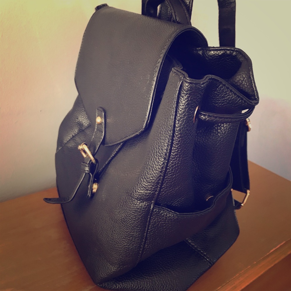 coofit black leather tote bag